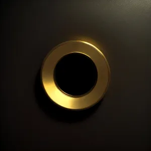 Shiny Black Acoustic Circle Image