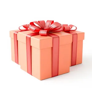 Gift box with ribbon and bow for celebration