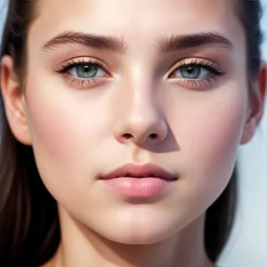 Flawless Beauty: Closeup Portrait of a Stunning Model