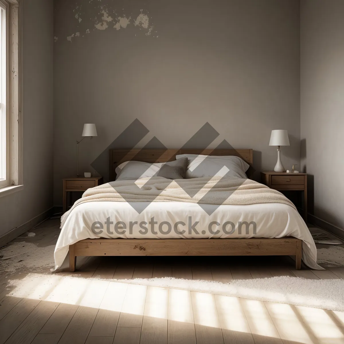 Picture of Modern Bedroom with Stylish Furniture and Cozy Ambiance