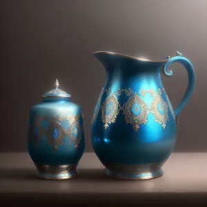Traditional Ceramic Tea Pot with Handle