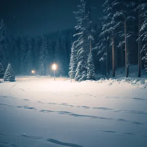 Winter Wonderland: Majestic Snowy Mountain Landscape
