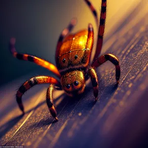 Black and Gold Garden Spider in Web