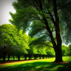 Serene Forest Path in Summer