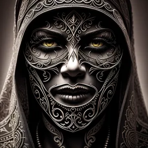 Venetian Masked Carnival Portrait