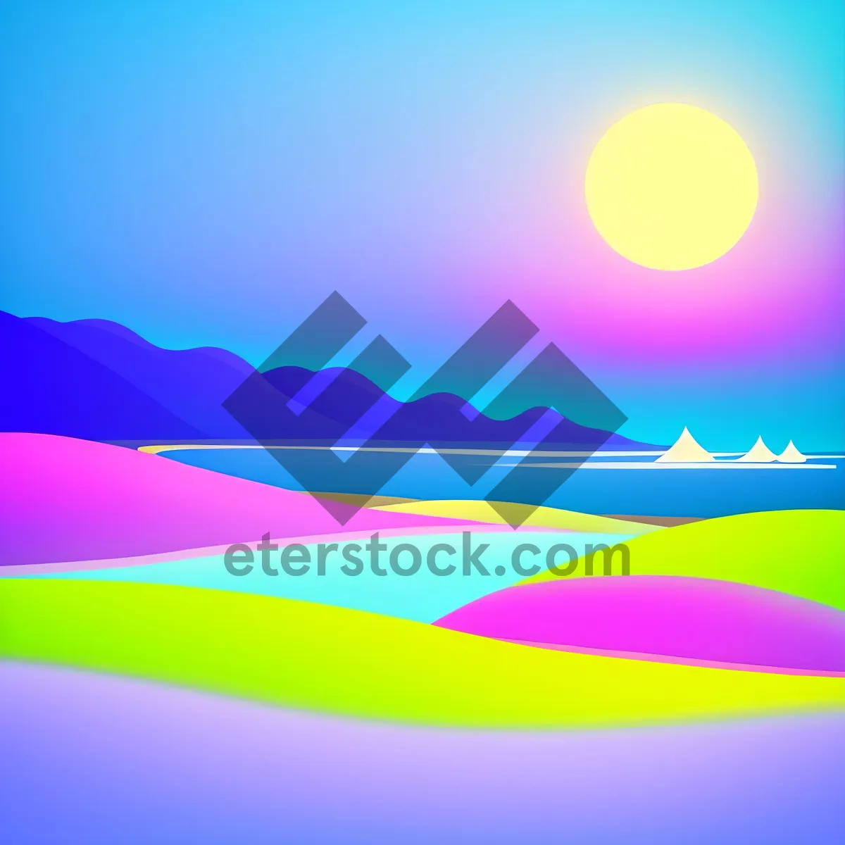 Picture of Vibrant Digital Art: Captivating Colorful Gradient Pattern