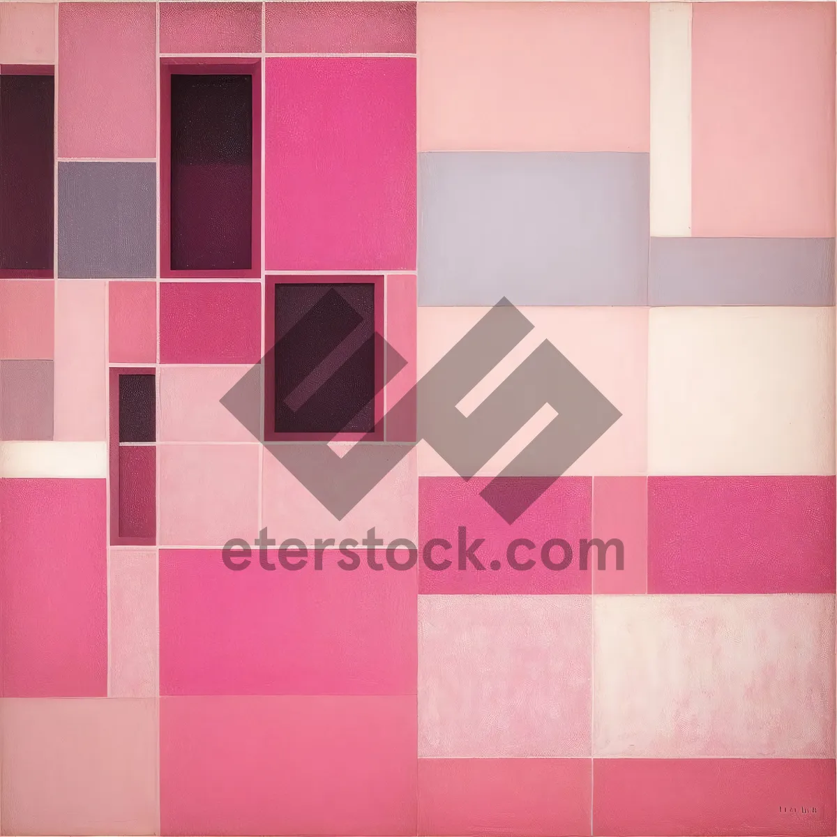 Picture of Colorful Mosaic Tile Checkers Pattern Graphic