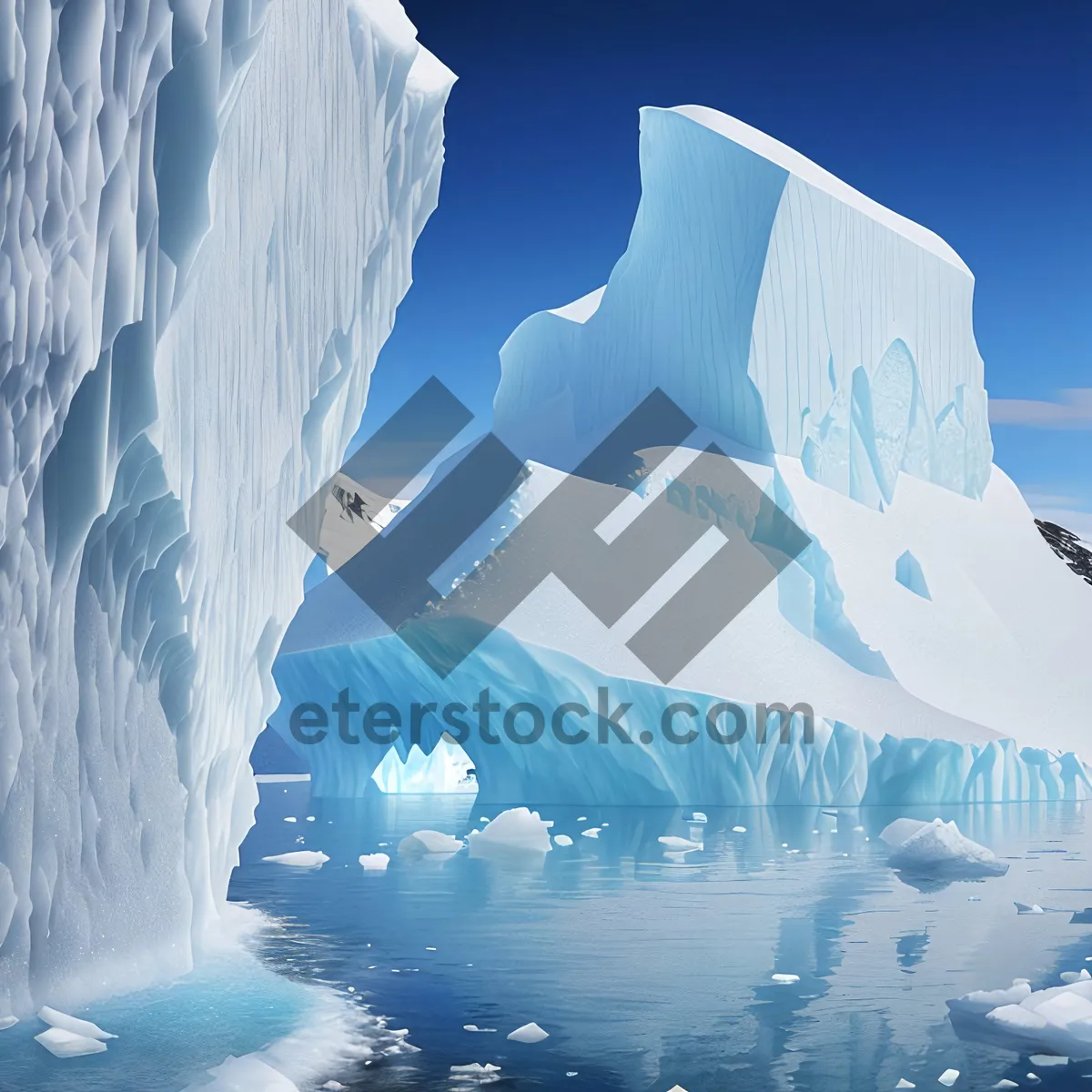 Picture of Majestic Arctic Glacier in Frozen Ocean