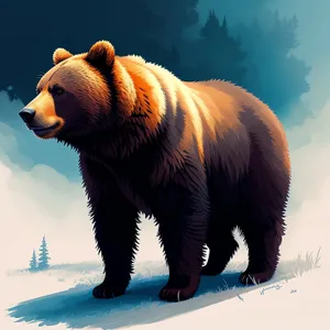 Cute Brown Bear in the Wild