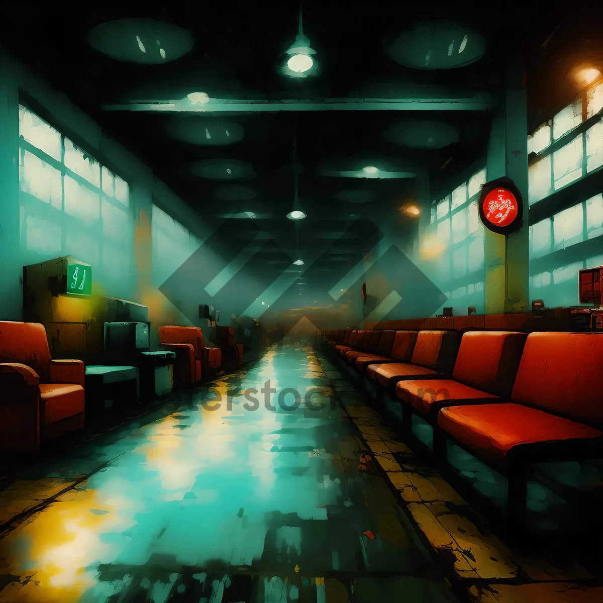 Picture of Modern interior hall with stylish furniture