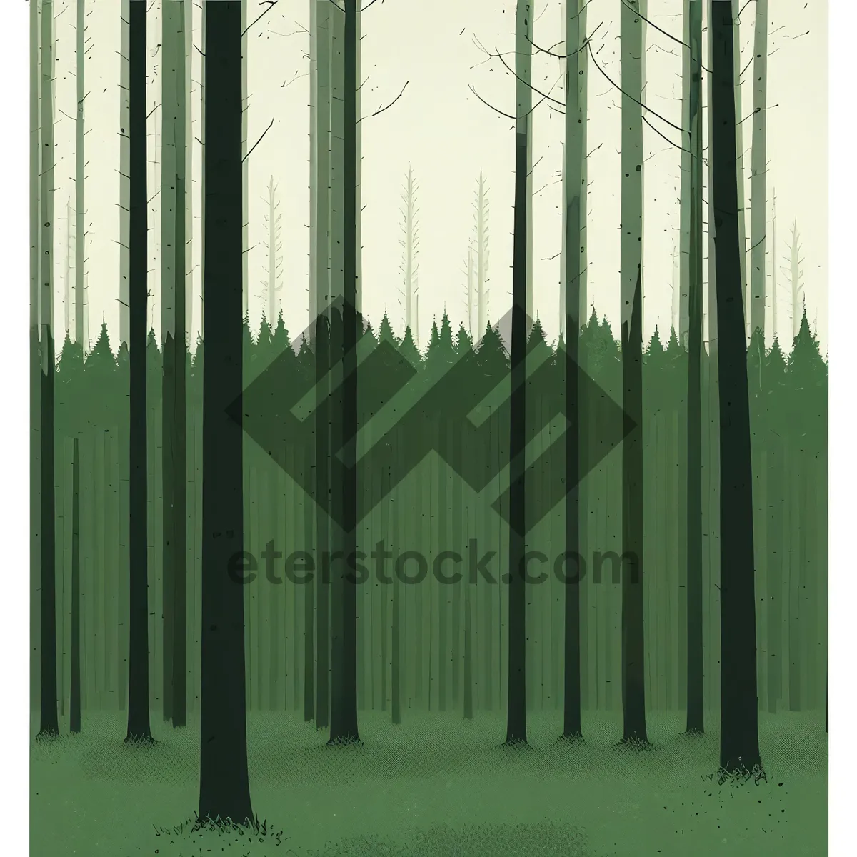 Picture of Wooden Fence Locking the Forest