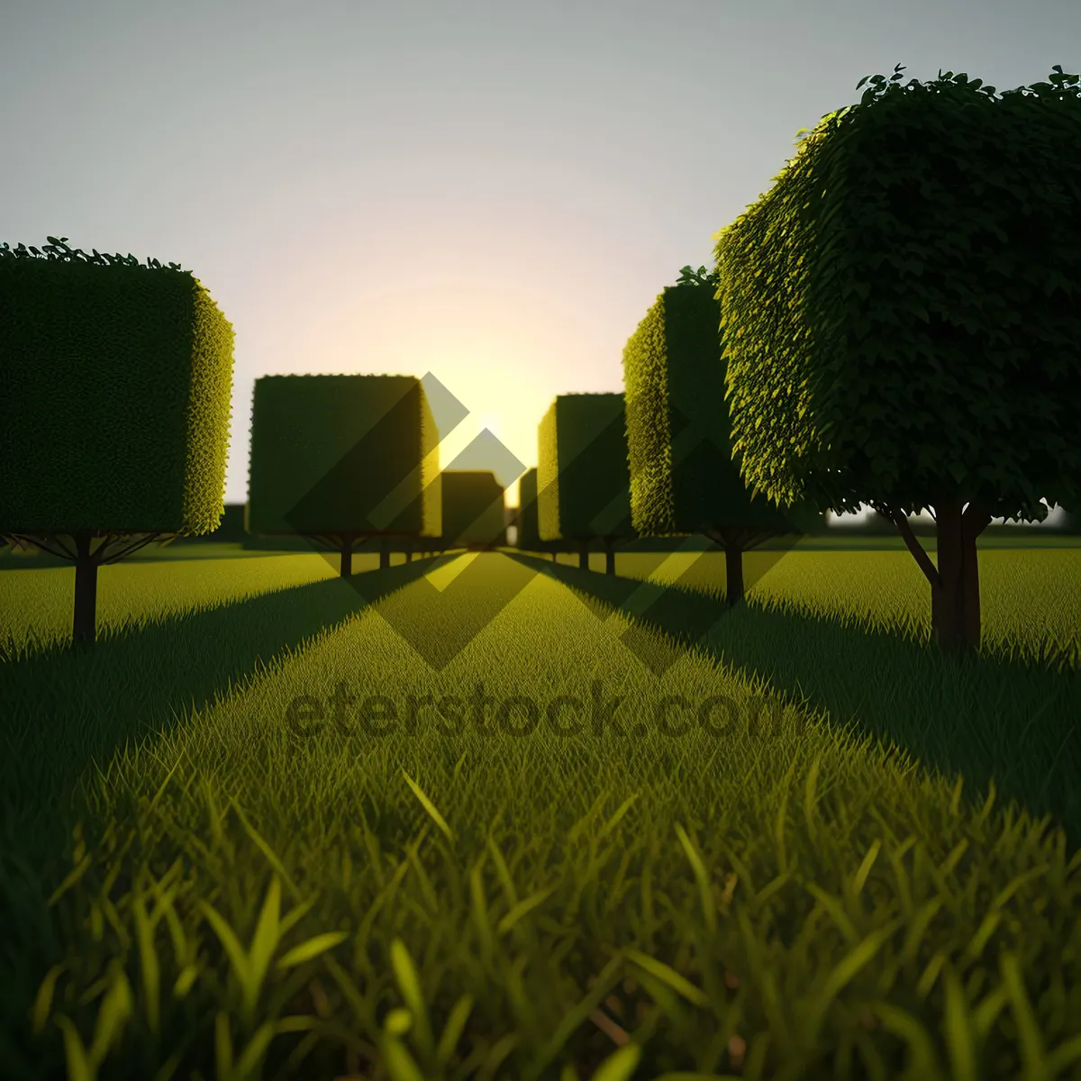 Picture of Golden fields spread across the countryside under vast sunny skies.
