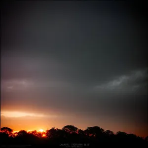 Golden Horizon Illuminated by Setting Sun