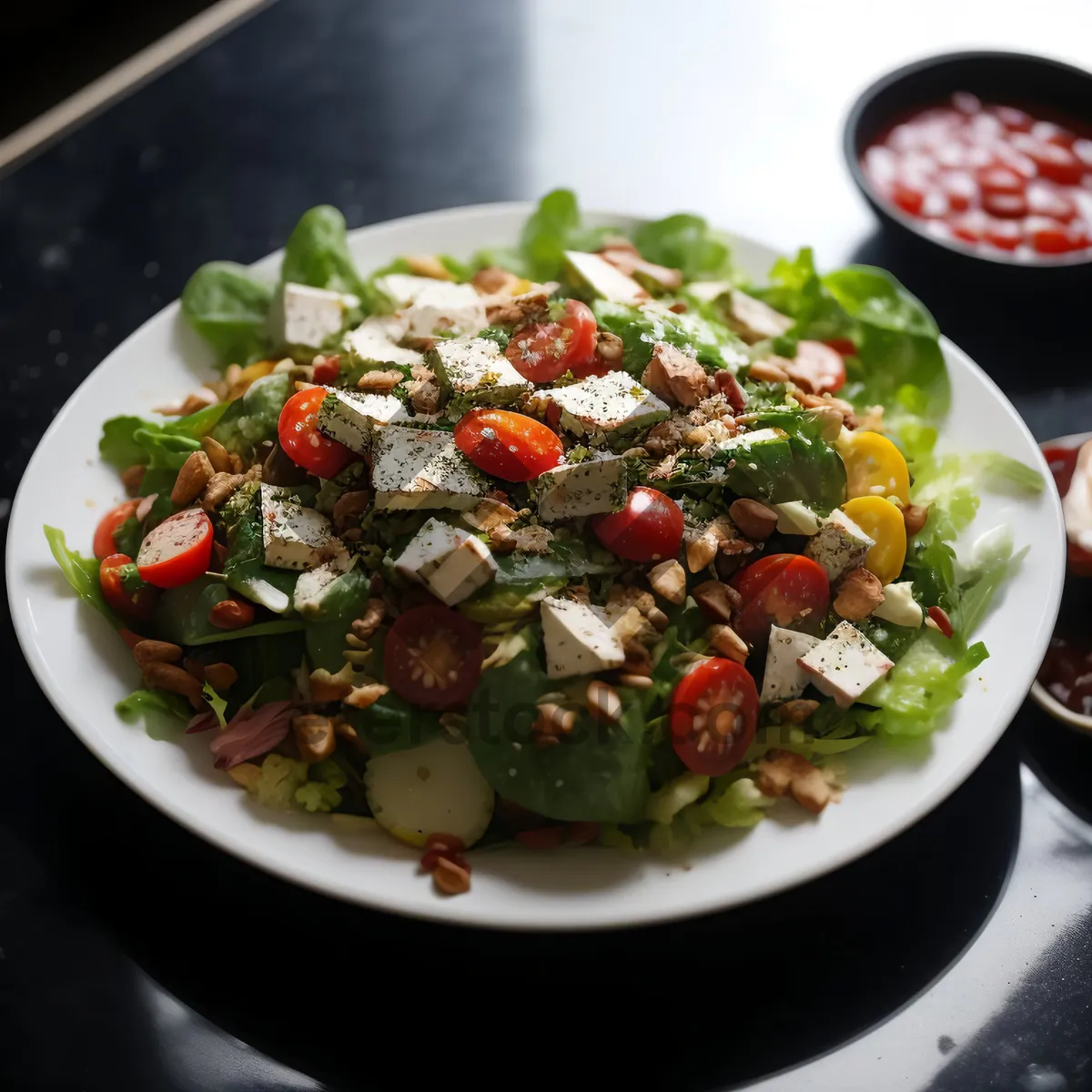 Picture of Fresh and Delicious Vegetable Gourmet Salad with Beans