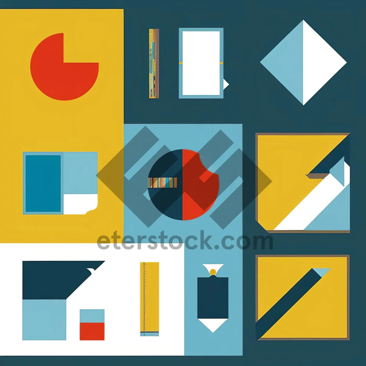 Picture of Symbolic Flag Icons Set for Various Nations