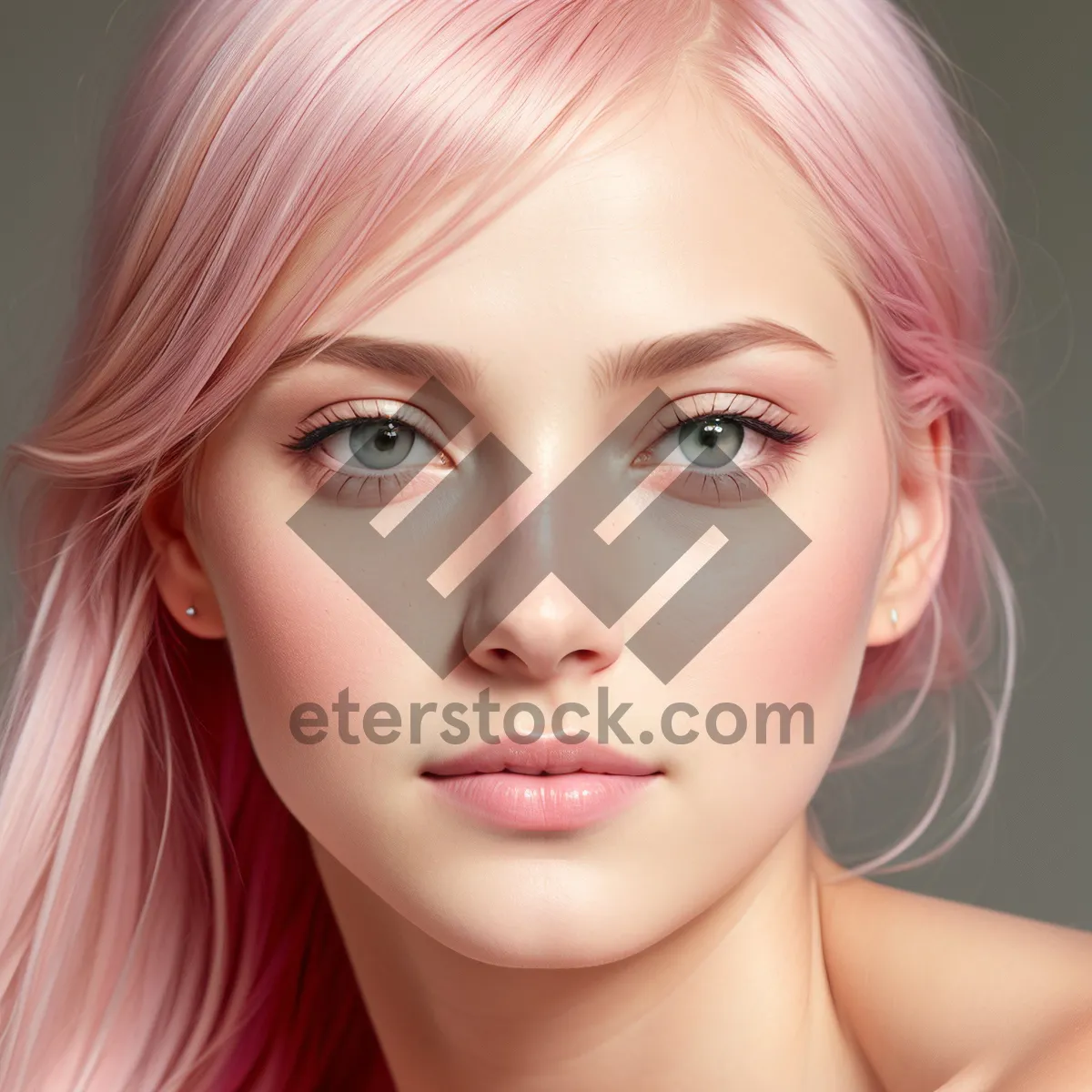 Picture of Blond Beauty with Striking Makeup and Wig