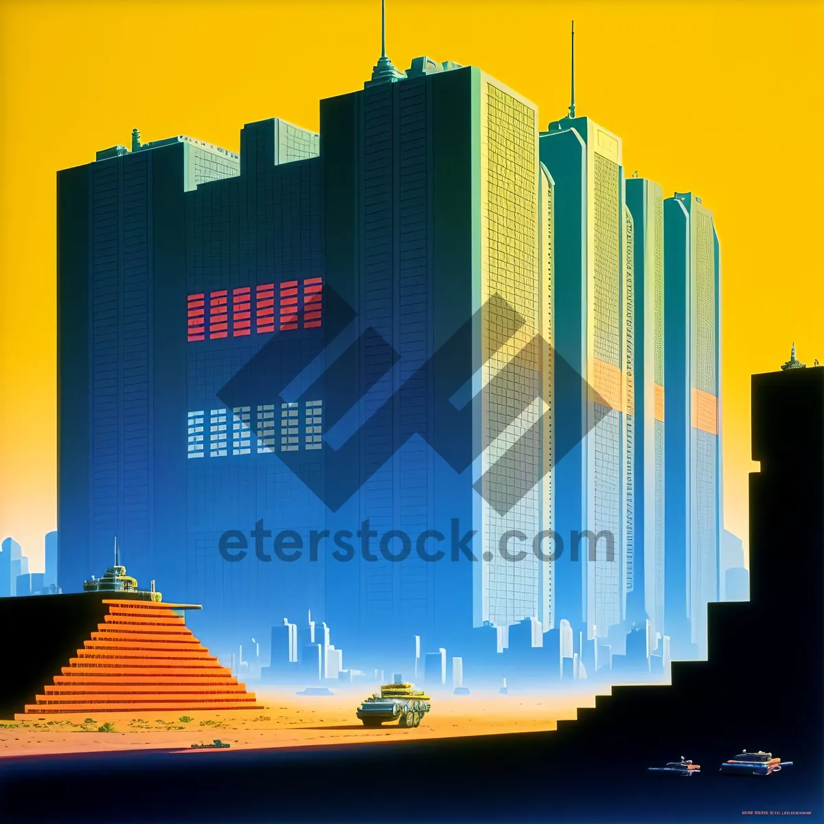 Picture of Steel Skyscraper in Modern Cityscape