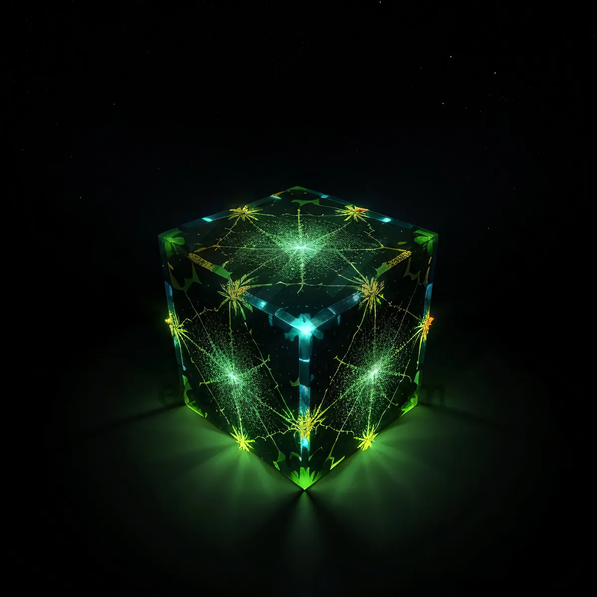 Picture of Black Fractal Shape Light Art Design