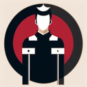Baron Silhouette Sign: Black Icon Symbol