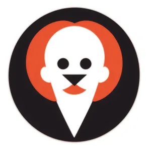 Round Poison Hazard Icon - Black Pirate Design