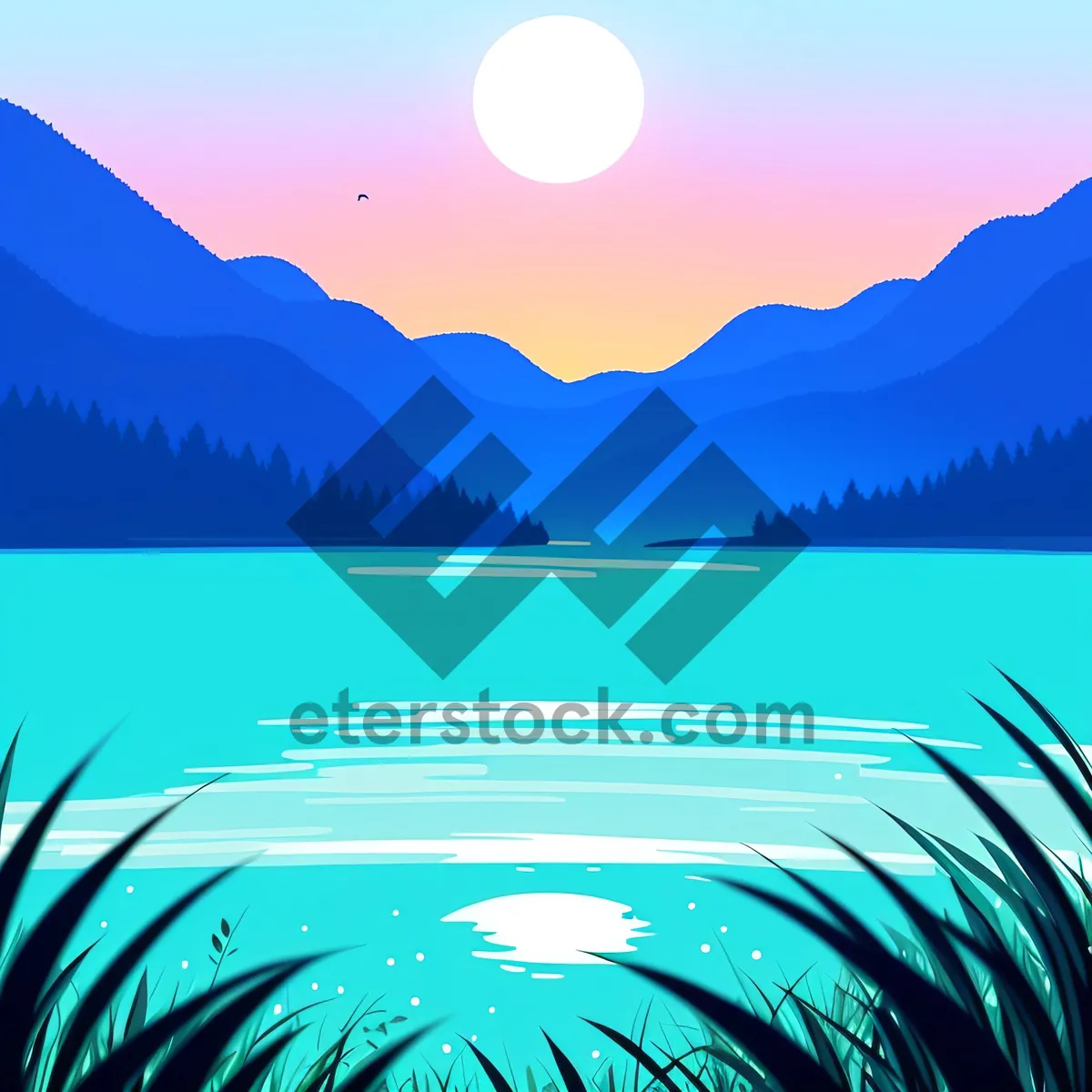 Picture of Serenity at Sunset: Tranquil Ocean Landscape