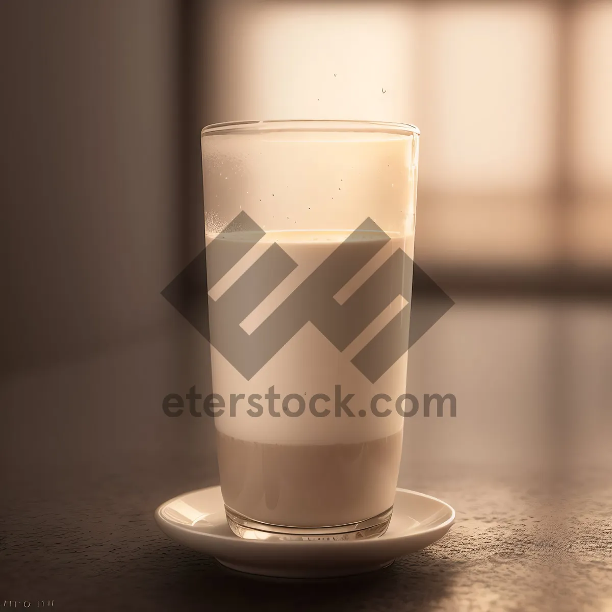 Picture of Delicious Milk Beverage in Glass Cup