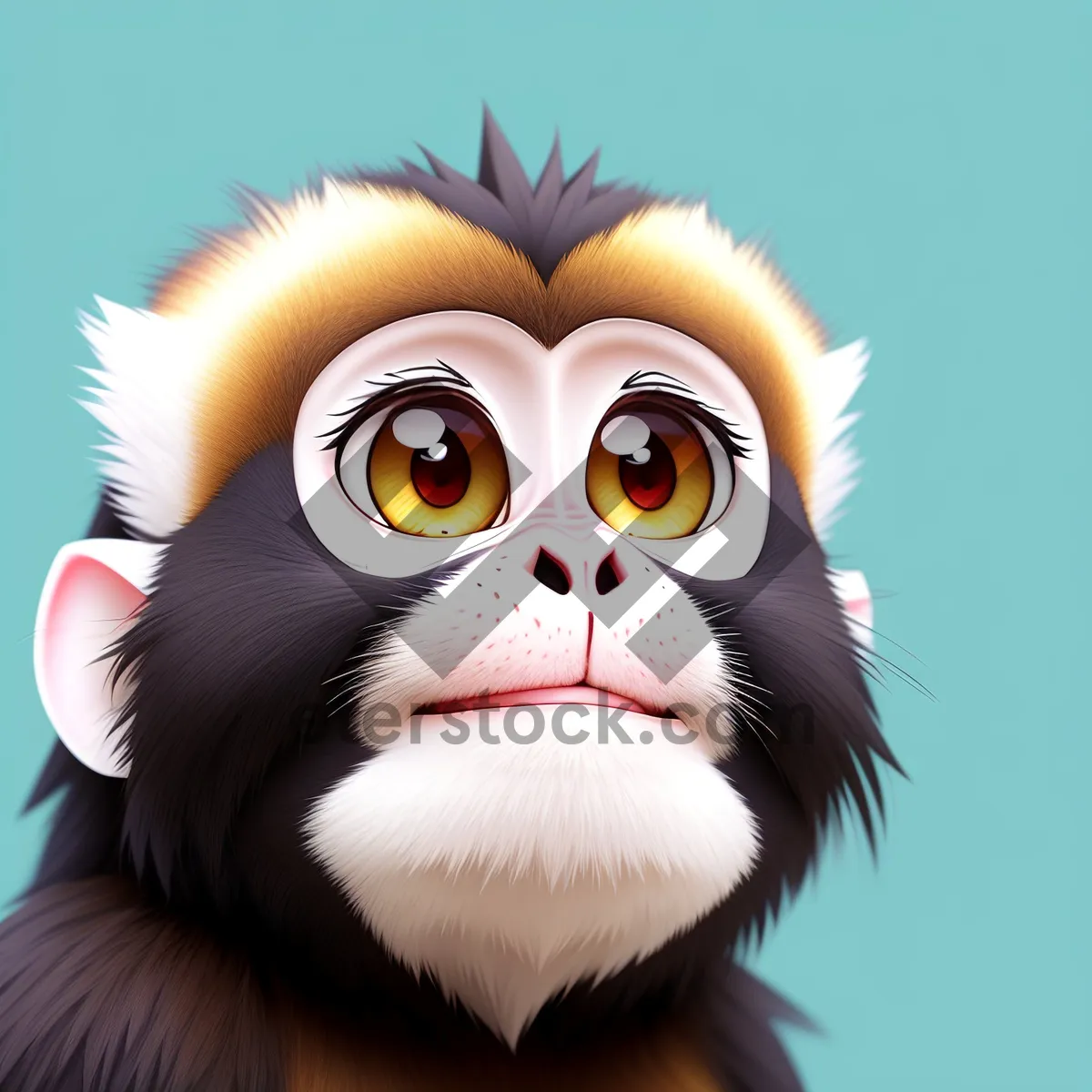 Picture of Stylish Face Mask Portrait with Striking Eyes