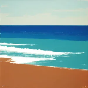 Turquoise Oasis: Serene Beachscape with Clear, Sunny Waters