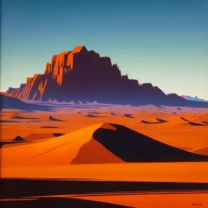 Sunset Over Sand Dunes: A Majestic Desert Landscape