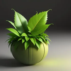 Vibrant Bamboo Leaf Design: Natural Flora and Bright Summer