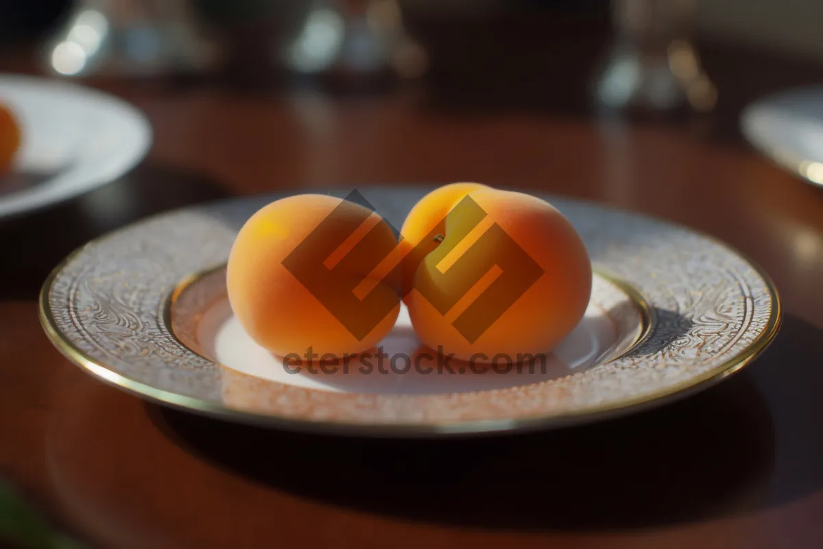 Picture of Fresh Fruit Breakfast Bowl with Eggs and Oranges