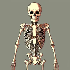 3D Human Skeleton Chest X-Ray - Medical Anatomy