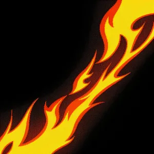 Fiery Blaze of Burning Flames