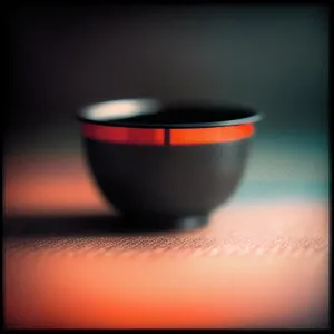 Red Wine Cup on Saucer