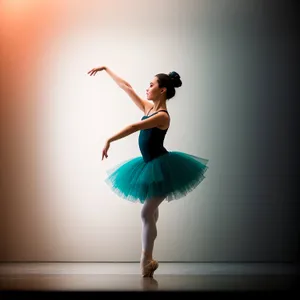 Energetic ballet dancer captures the essence of freedom and joy.