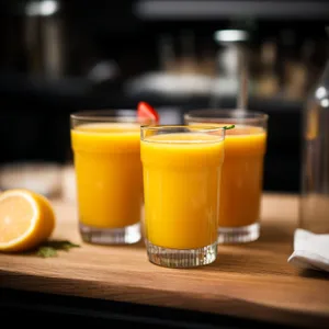 Refreshing Orange Juice on Breakfast Table