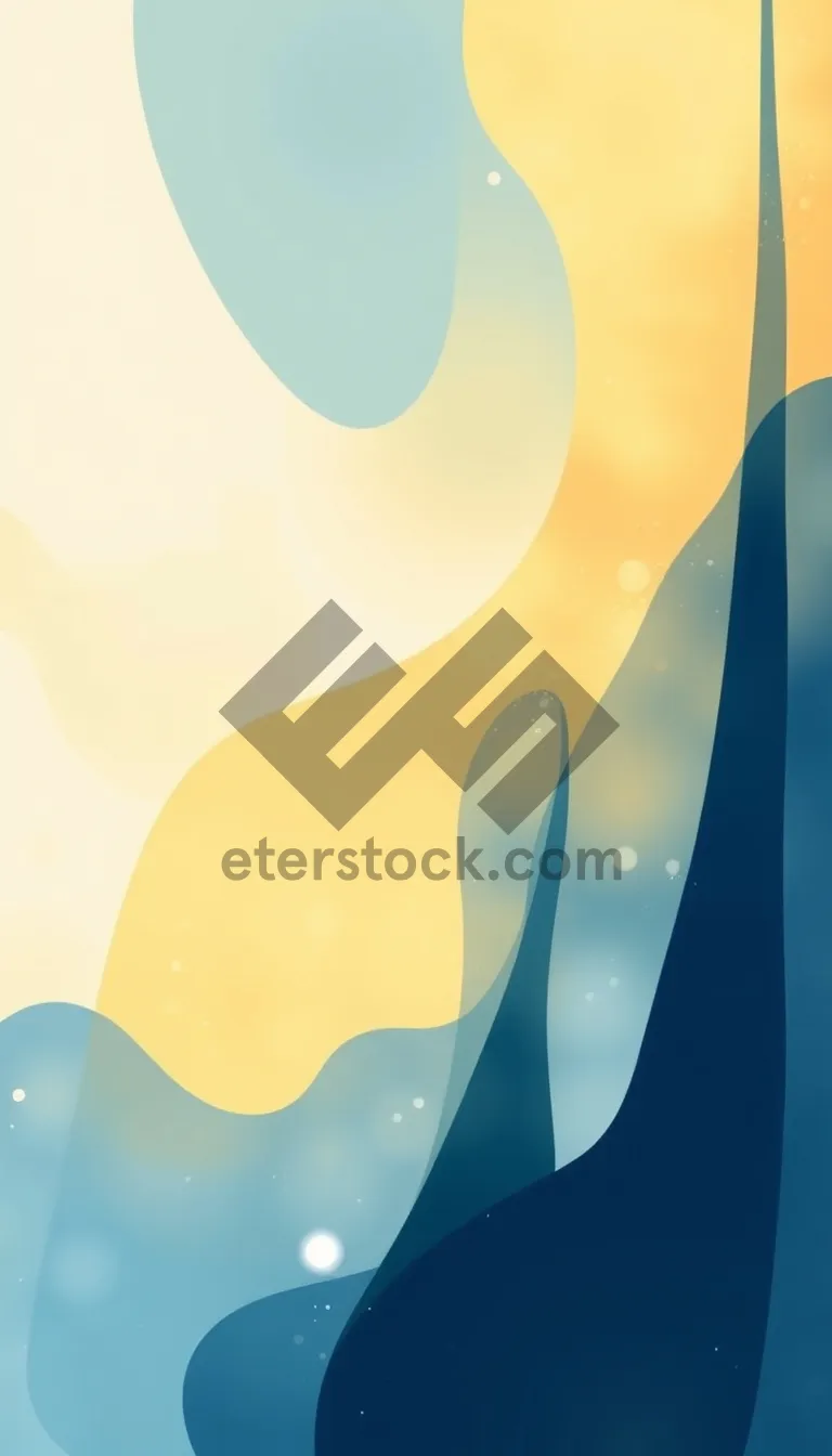 Picture of Modern Waves in Colorful Light Graphic Design