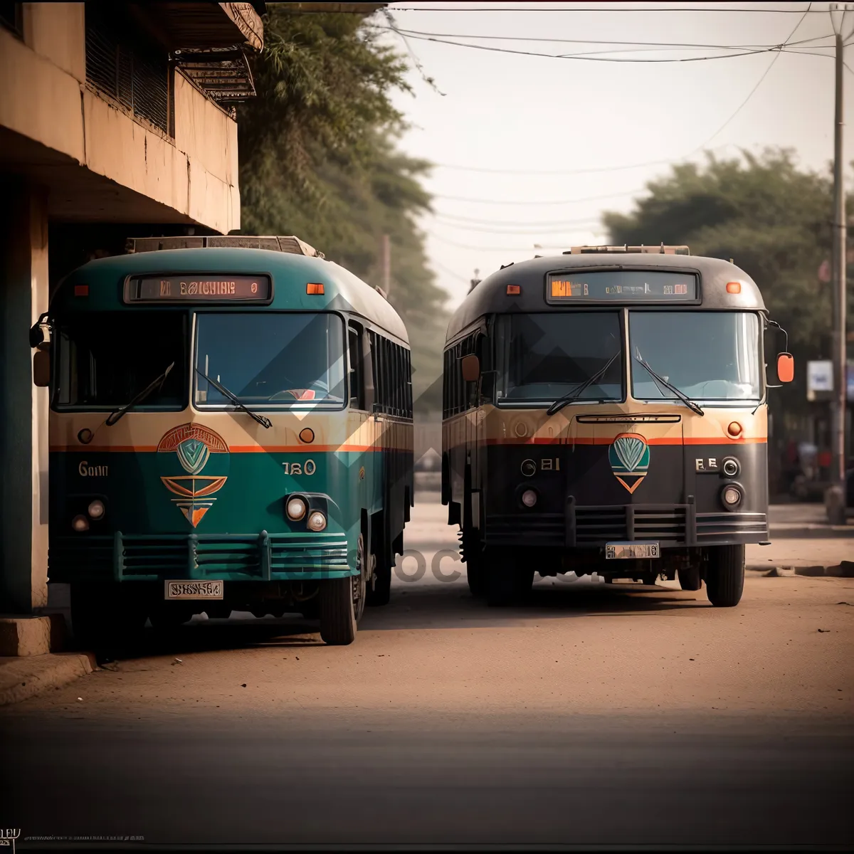 Picture of Urban Transportation: City Shuttle Bus on Highway