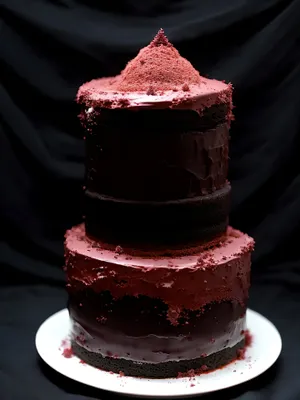 Decadent Chocolate Fruit Cake with Creamy Sauce