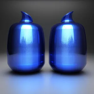 Transparent Glass Flask with Aqua Liquid