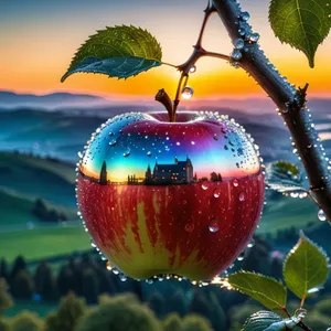 Fresh and sweet red delicious apple
