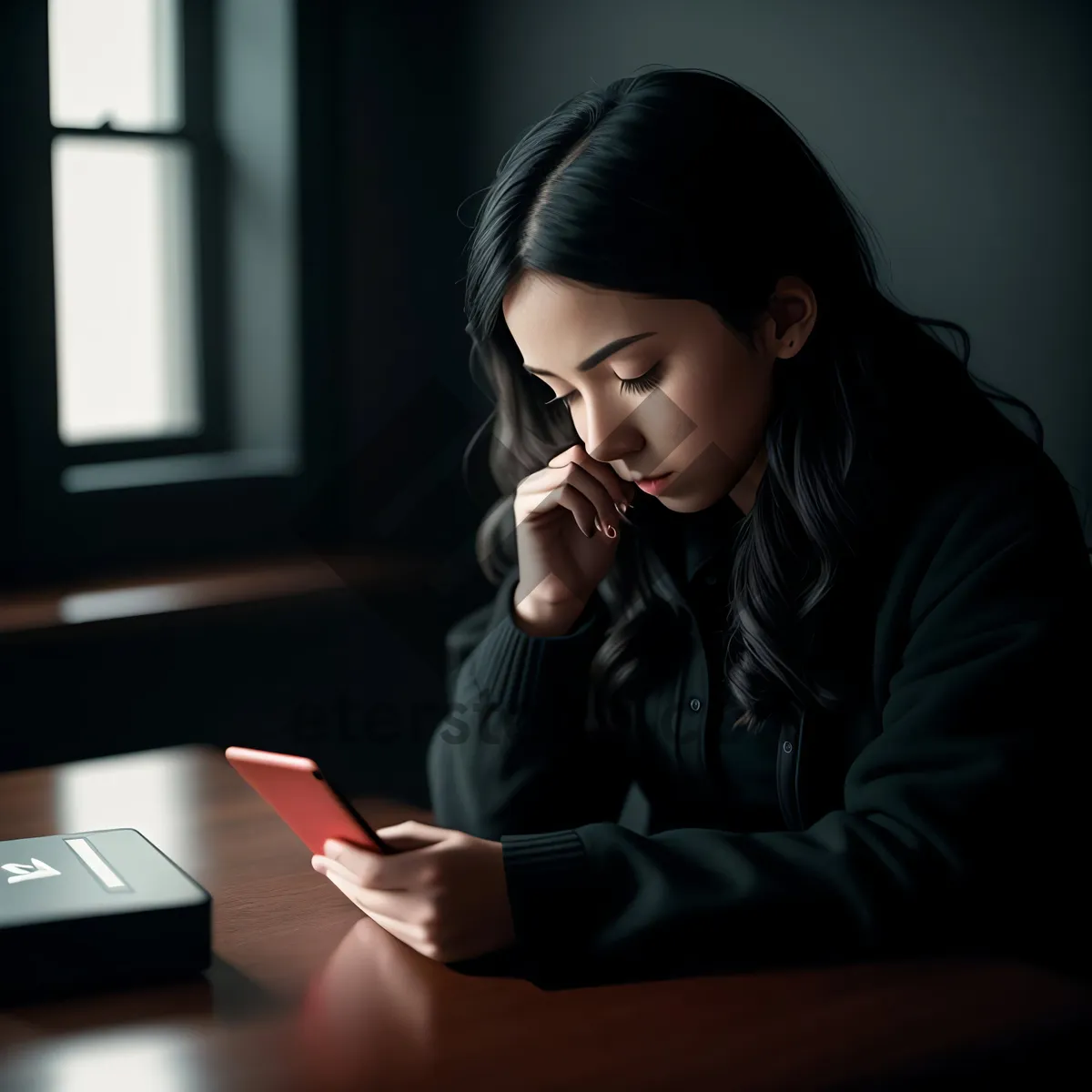 Picture of Smiling Businesswoman with Laptop and Headset