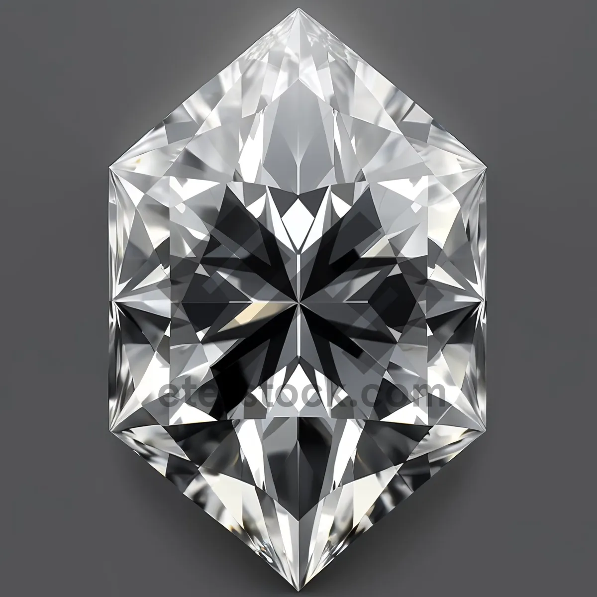 Picture of Radiant Diamond Crystal - Precious 3D Jewel