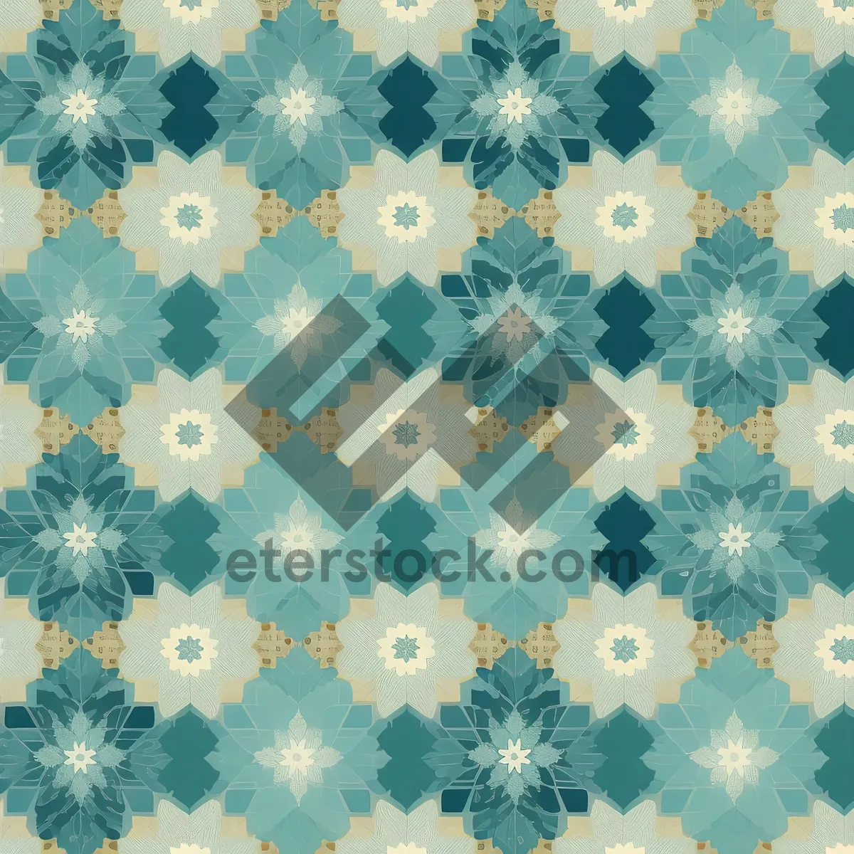 Picture of Winter Snowflake Pattern Decor Floral Element Design