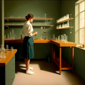 Modern Kitchen Counter with Wood Furniture