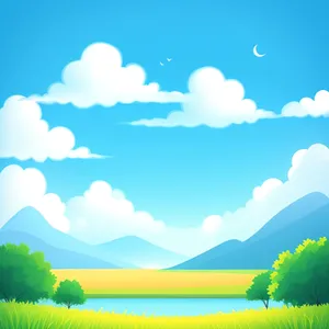 Sunny Skies Over Country Meadow