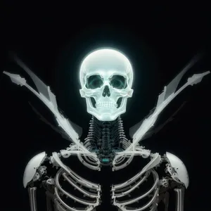 Male Skeleton Anatomy 3D Graphic X-Ray Image