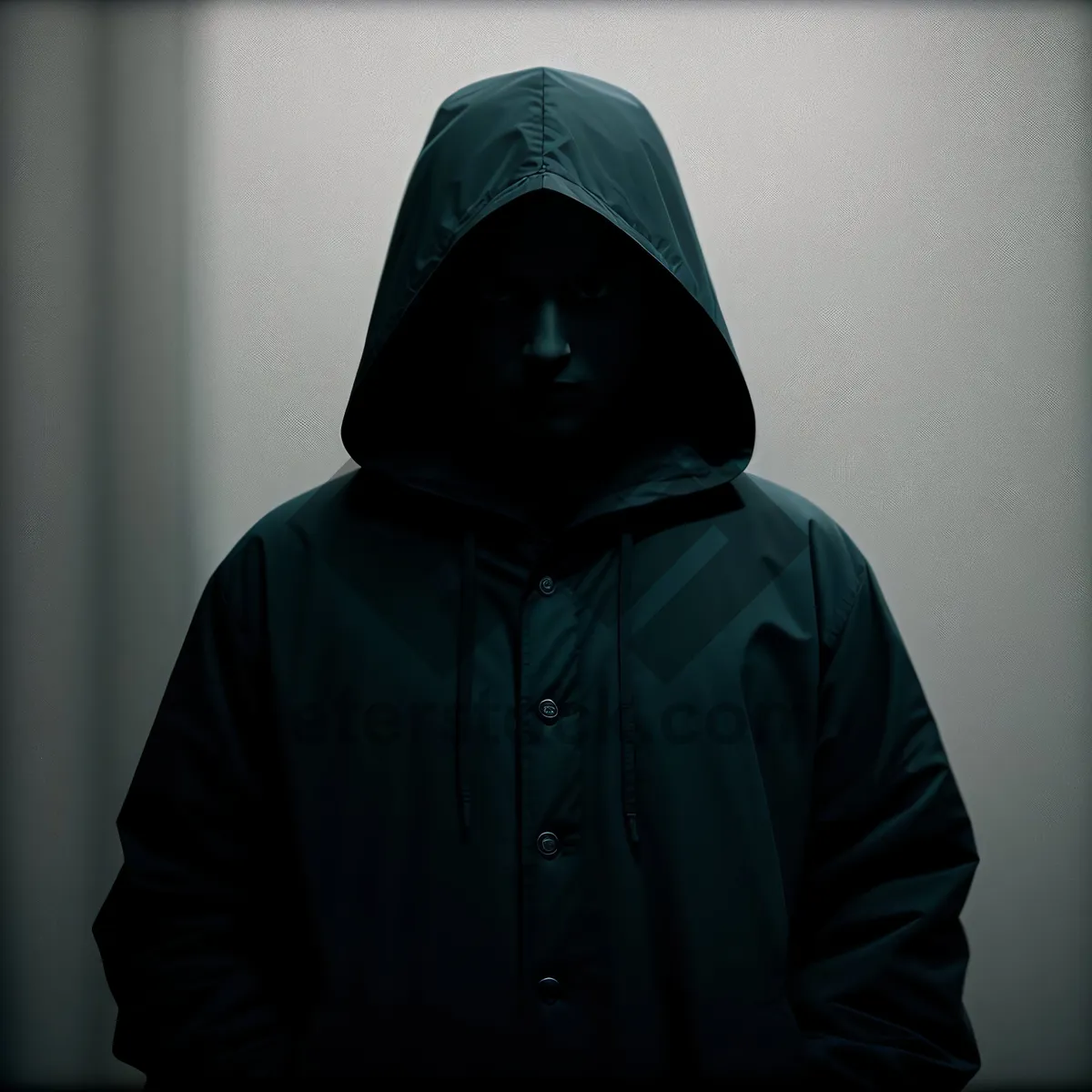 Picture of Black Cloaked Man with Masked Sweatshirt