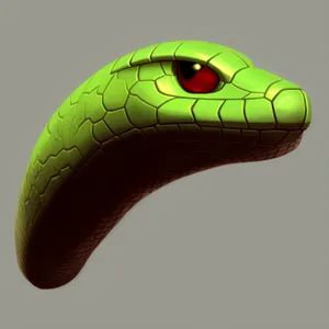 Dangerous Green and Black Mamba Snake Image.