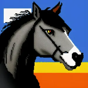 Stallion Headshot - Majestic Equine Portrait